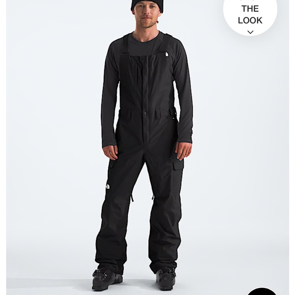 North Face Men's Freedom Ski Bib in Asphalt Gray